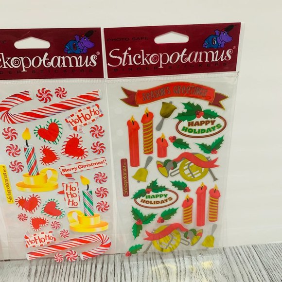 Vintage Stickopotumus Christmas Binder Sticker Lot of 6 Scrapbooking Planner - Picture 4 of 7